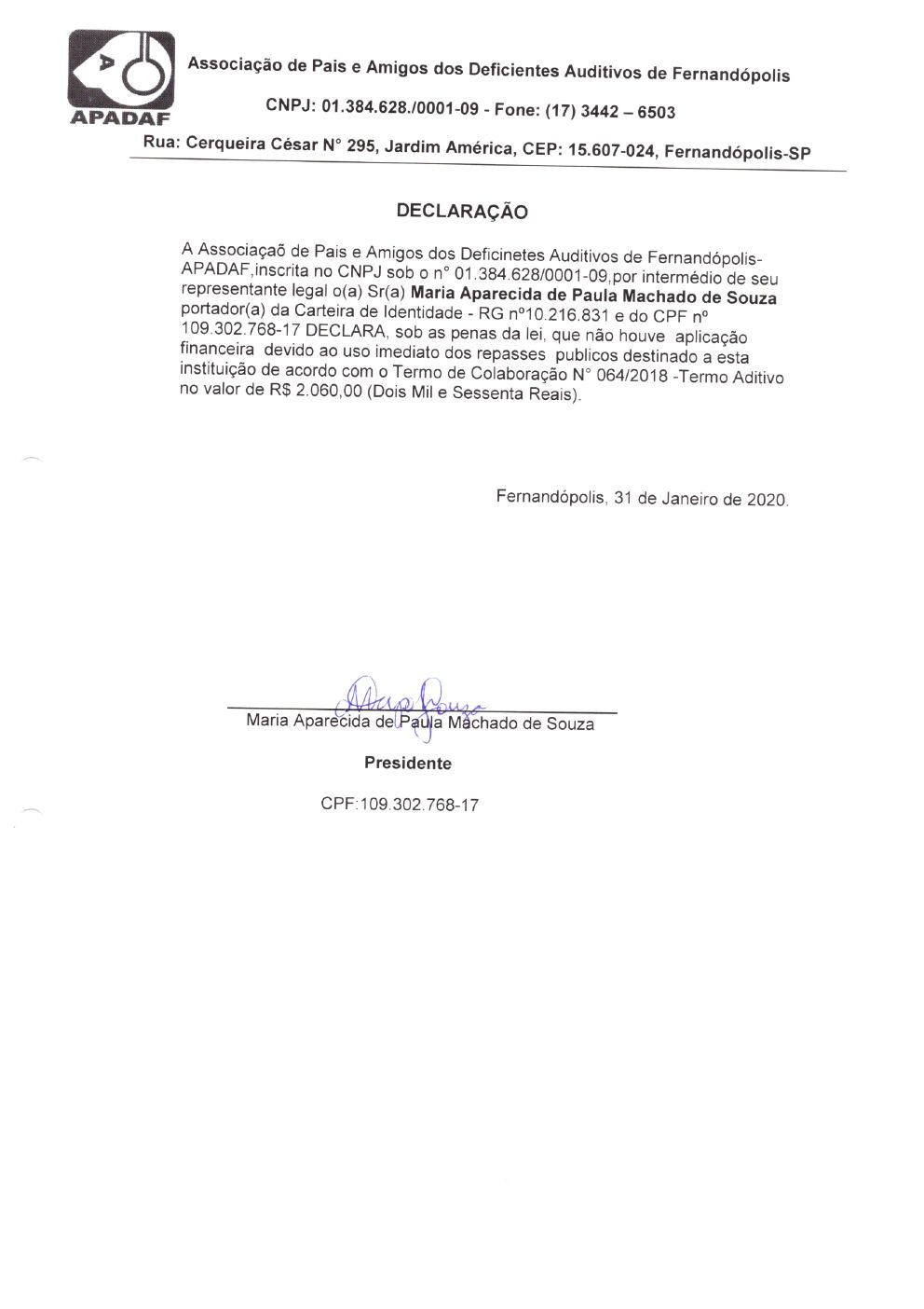 Página 33 de Prestação de Contas Anual — Pedranópolis — 2019 — Volume 4