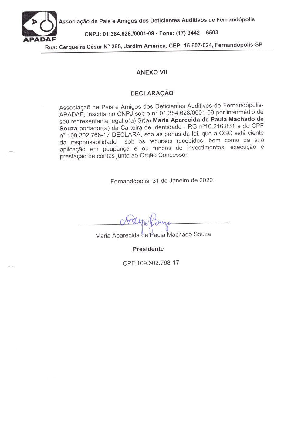 Página 37 de Prestação de Contas Anual — Pedranópolis — 2019 — Volume 4