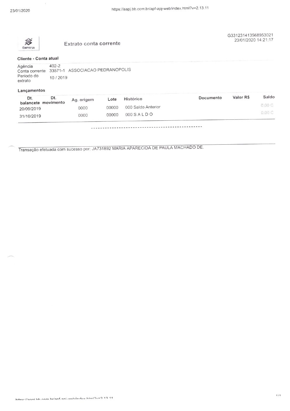 Página 40 de Prestação de Contas Anual — Pedranópolis — 2019 — Volume 4