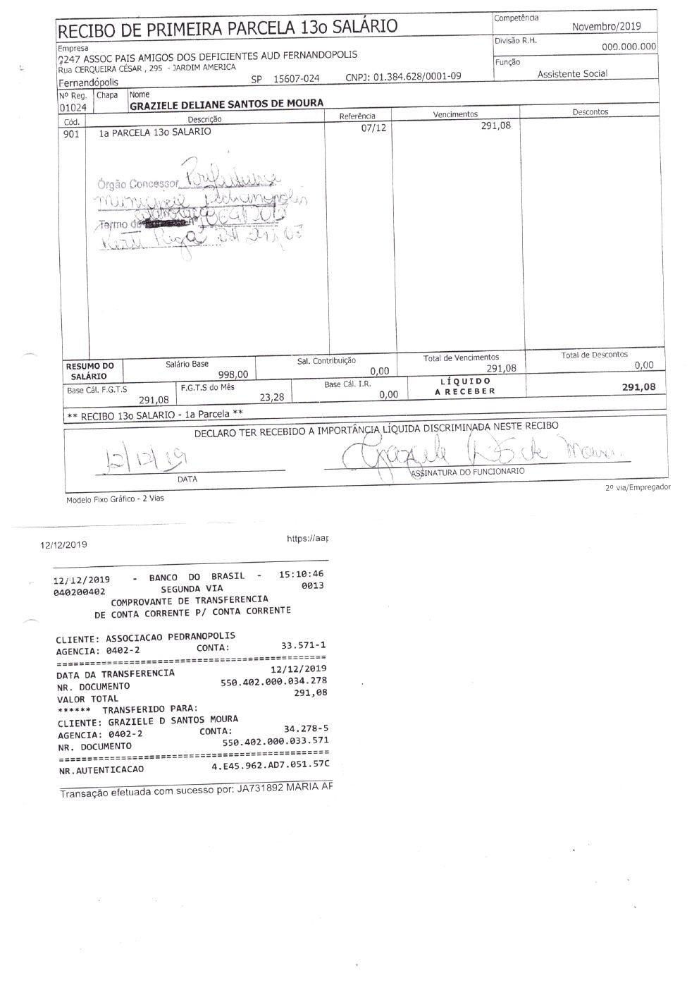 Página 4 de Prestação de Contas Anual — Pedranópolis — 2019 — Volume 5 (Extratos e Comprovantes)