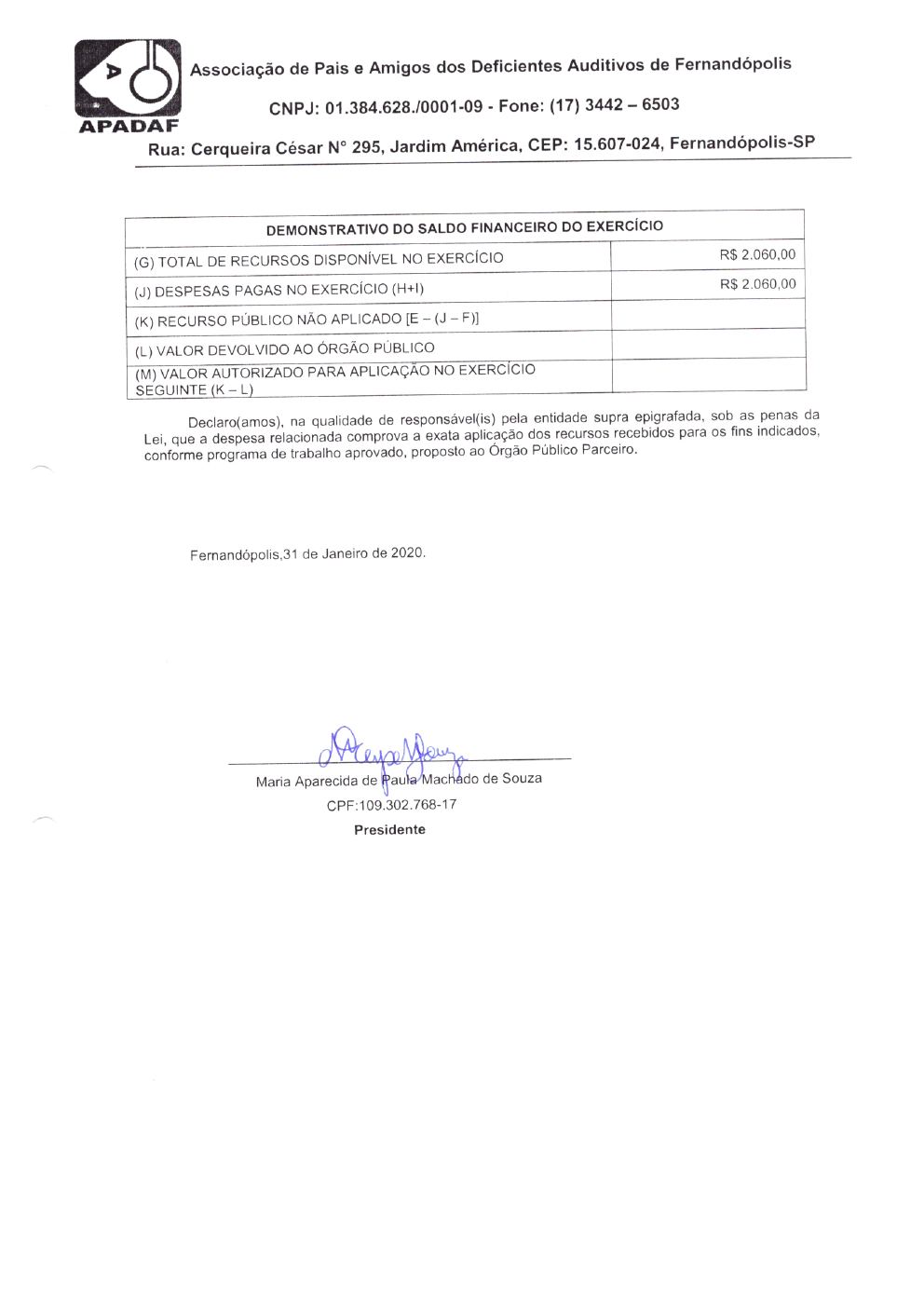 Página 17 de Prestação de Contas Anual — Pedranópolis — 2019 — Volume 5 (Extratos e Comprovantes)