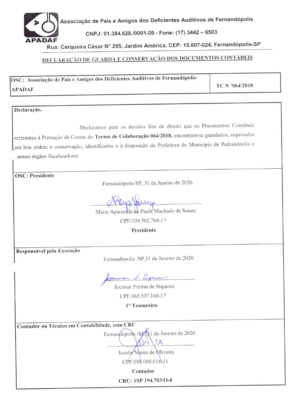 Página 22 de Prestação de Contas Anual — Pedranópolis — 2019 — Volume 5 (Extratos e Comprovantes)