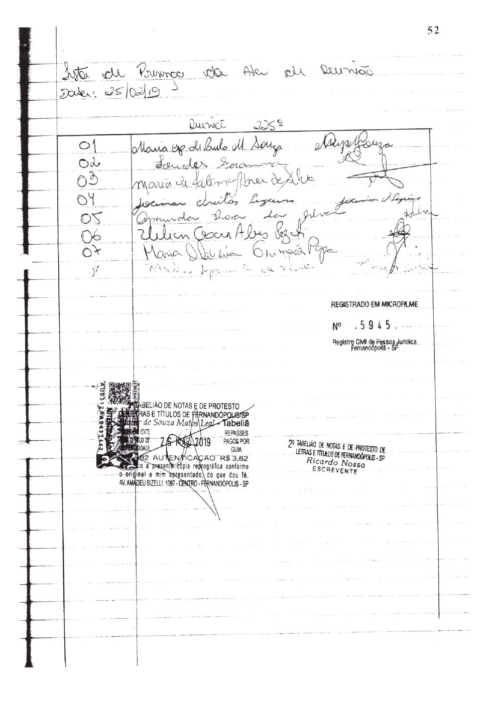 Página 33 de Prestação de Contas Anual — Pedranópolis — 2019 — Volume 5 (Extratos e Comprovantes)