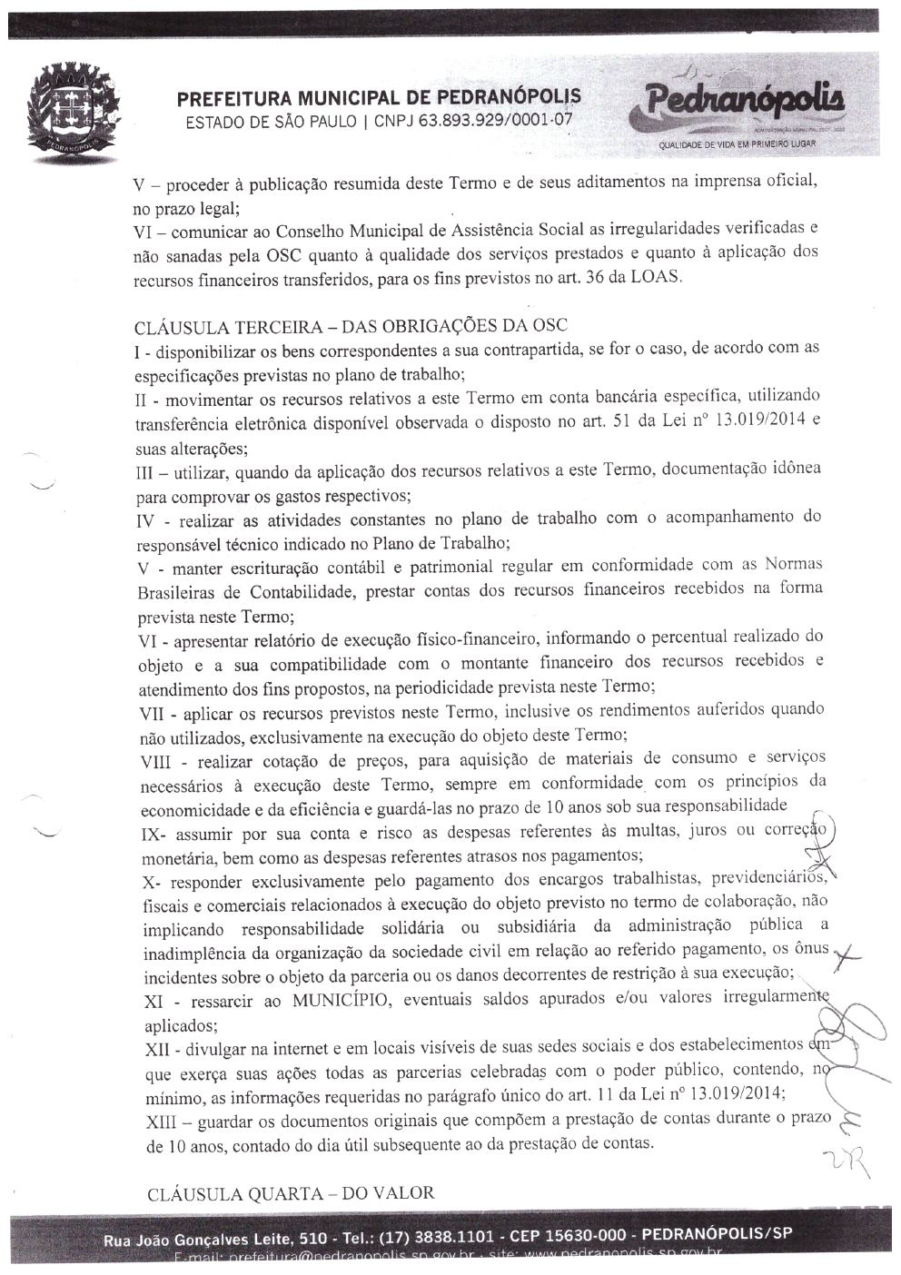 Página 5 de Prestação de Contas Anual — Pedranópolis — 2020 — Volume 1
