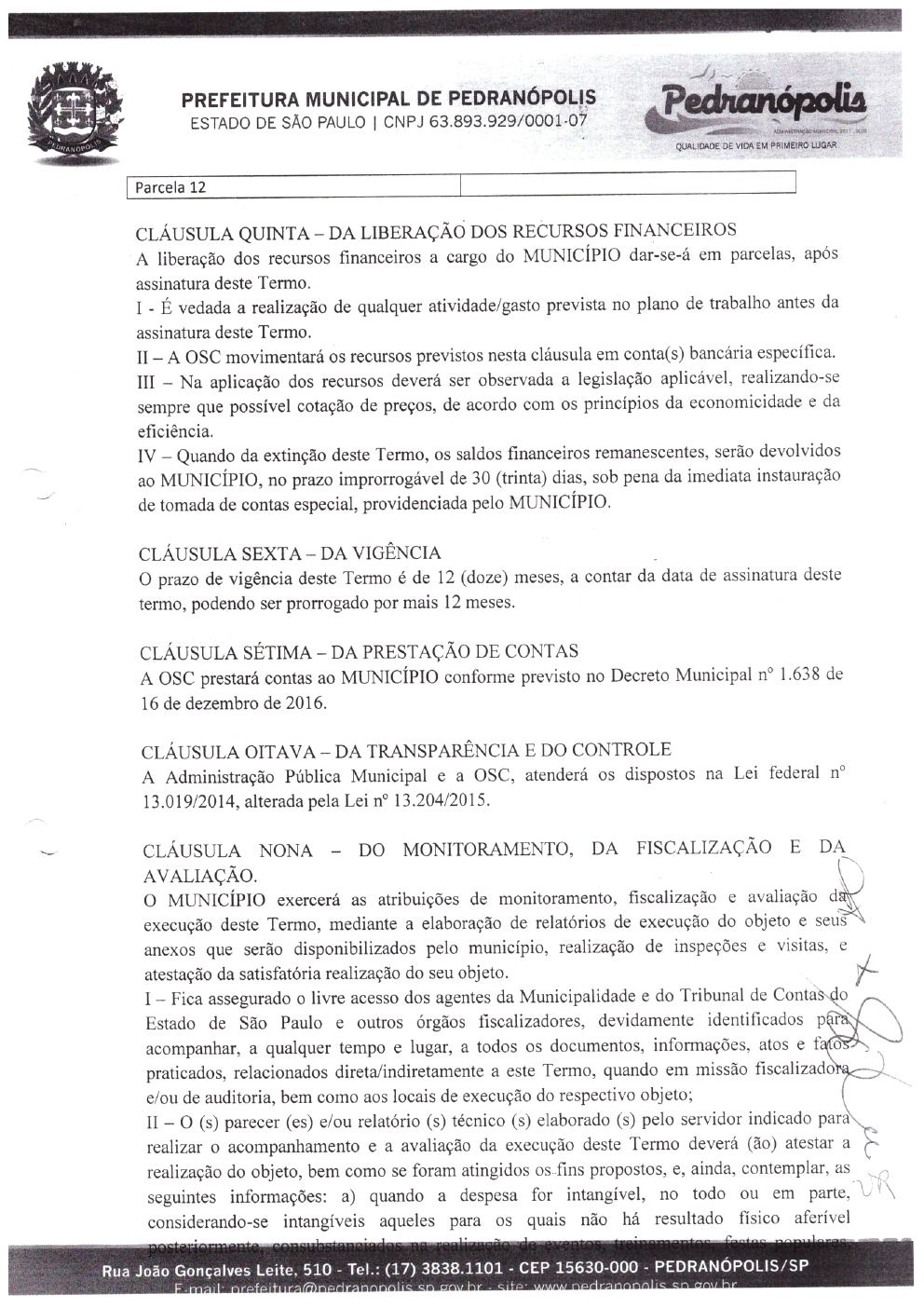 Página 7 de Prestação de Contas Anual — Pedranópolis — 2020 — Volume 1