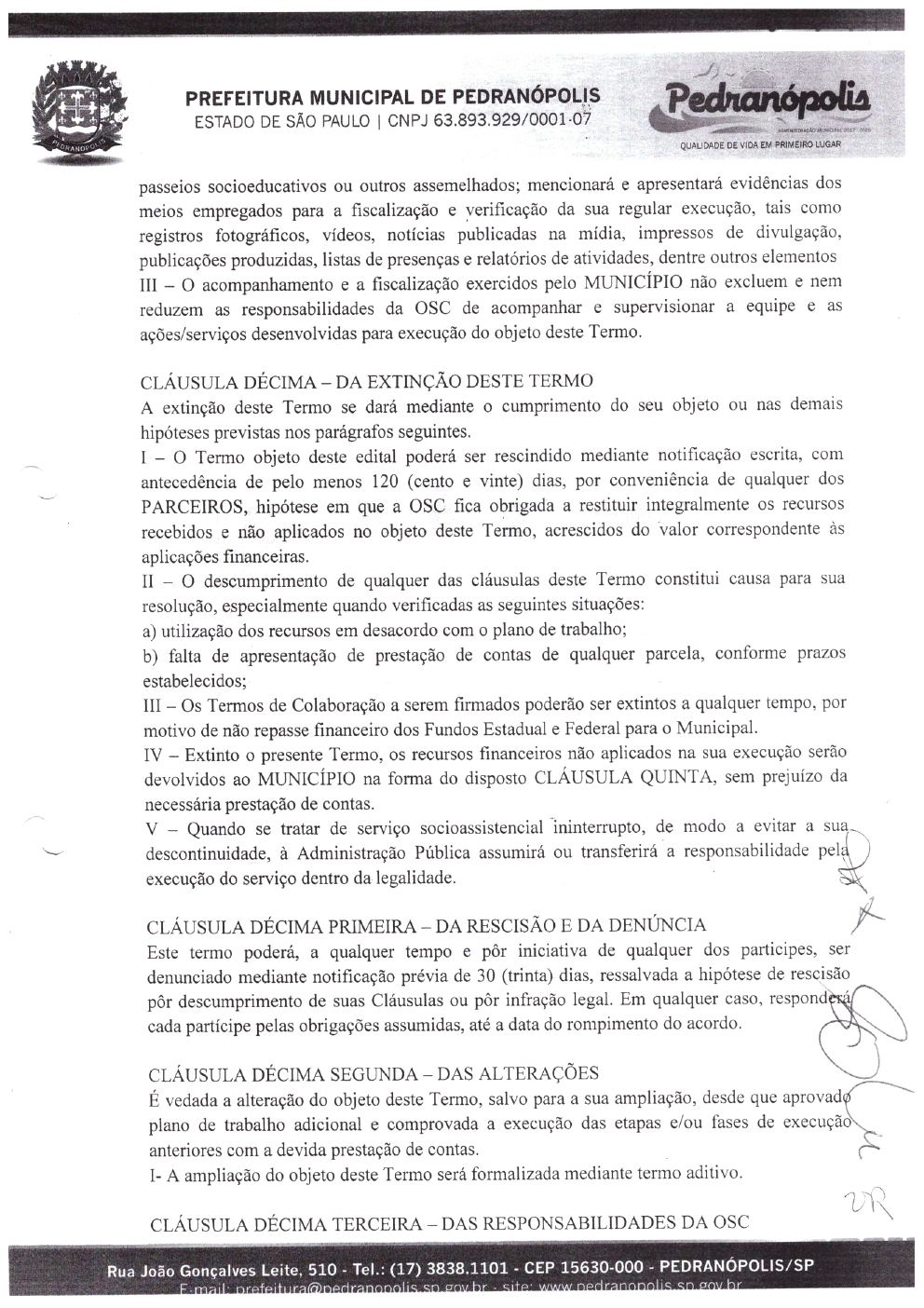 Página 8 de Prestação de Contas Anual — Pedranópolis — 2020 — Volume 1