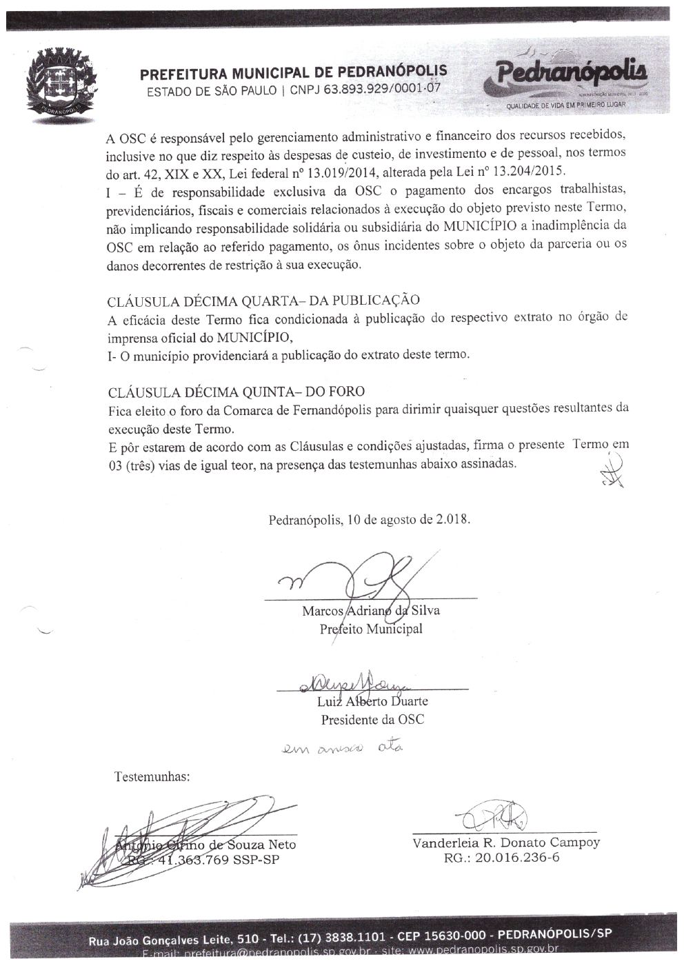 Página 9 de Prestação de Contas Anual — Pedranópolis — 2020 — Volume 1