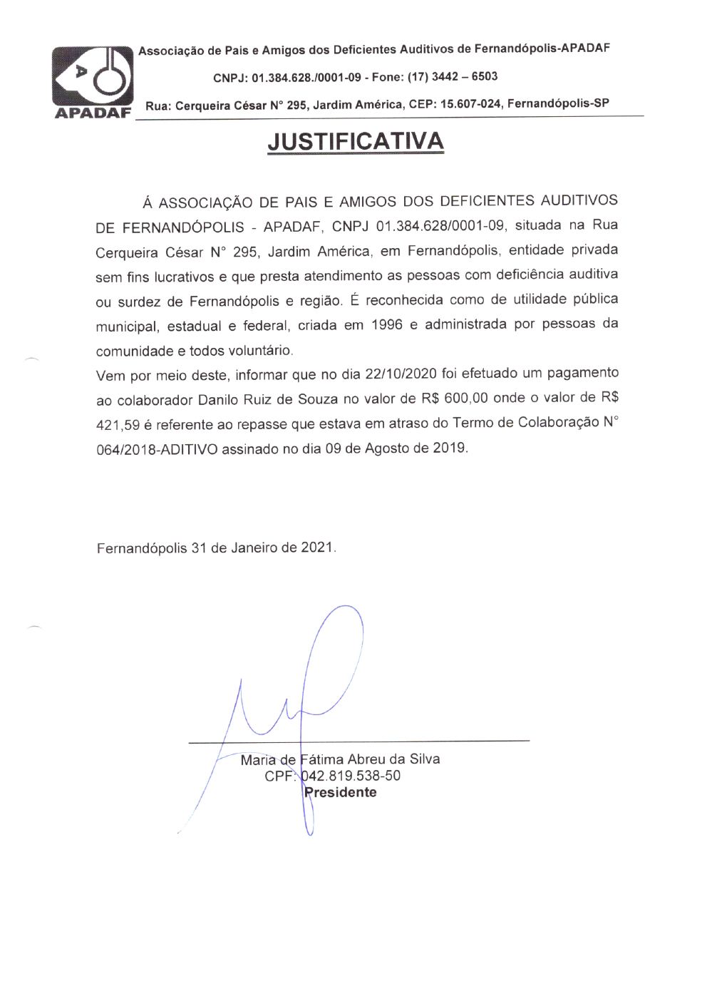 Página 22 de Prestação de Contas Anual — Pedranópolis — 2020 — Volume 2 (Recibos e Comprovantes)