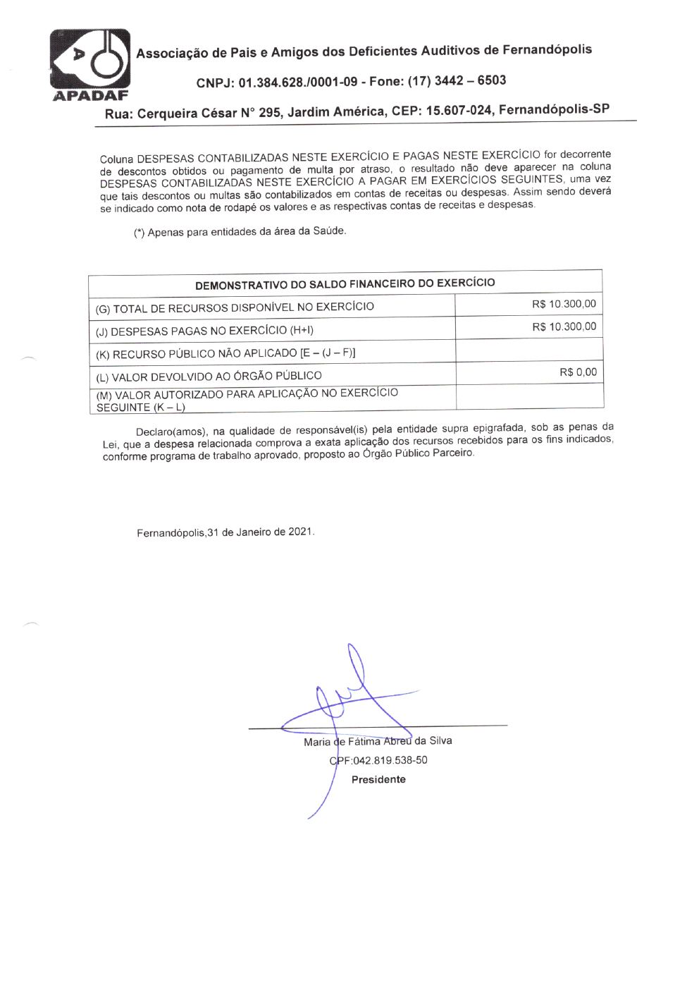 Página 26 de Prestação de Contas Anual — Pedranópolis — 2020 — Volume 2 (Recibos e Comprovantes)