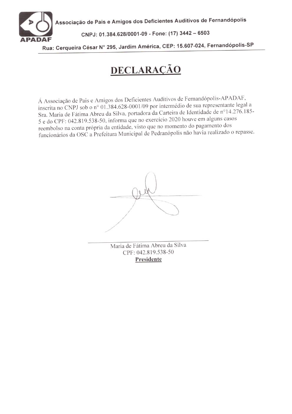 Página 36 de Prestação de Contas Anual — Pedranópolis — 2020 — Volume 2 (Recibos e Comprovantes)