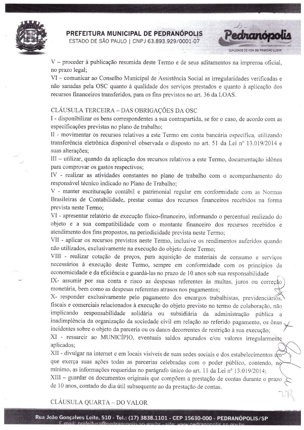 Página 5 de Prestação de Contas Anual — Pedranópolis — 2020 — Volume 3
