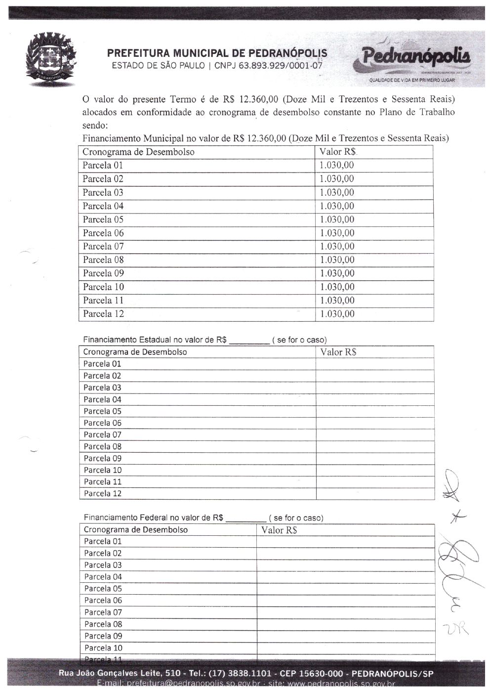 Página 6 de Prestação de Contas Anual — Pedranópolis — 2020 — Volume 3
