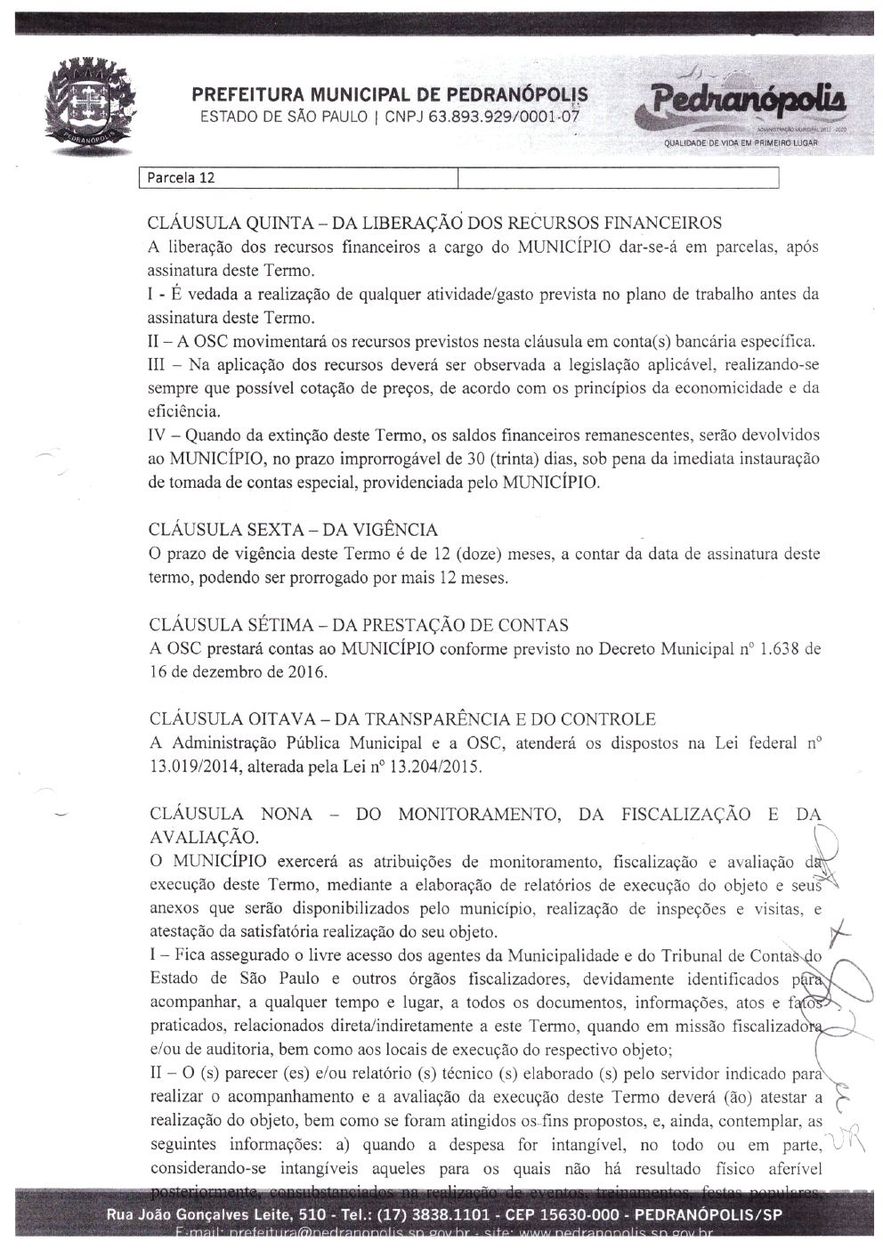 Página 7 de Prestação de Contas Anual — Pedranópolis — 2020 — Volume 3