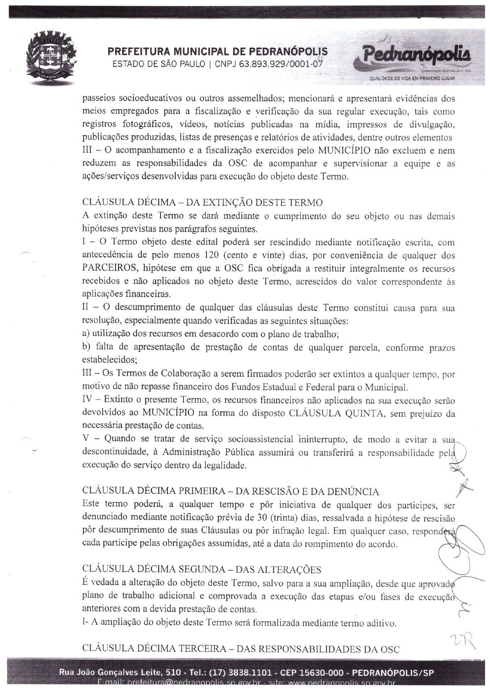 Página 8 de Prestação de Contas Anual — Pedranópolis — 2020 — Volume 3