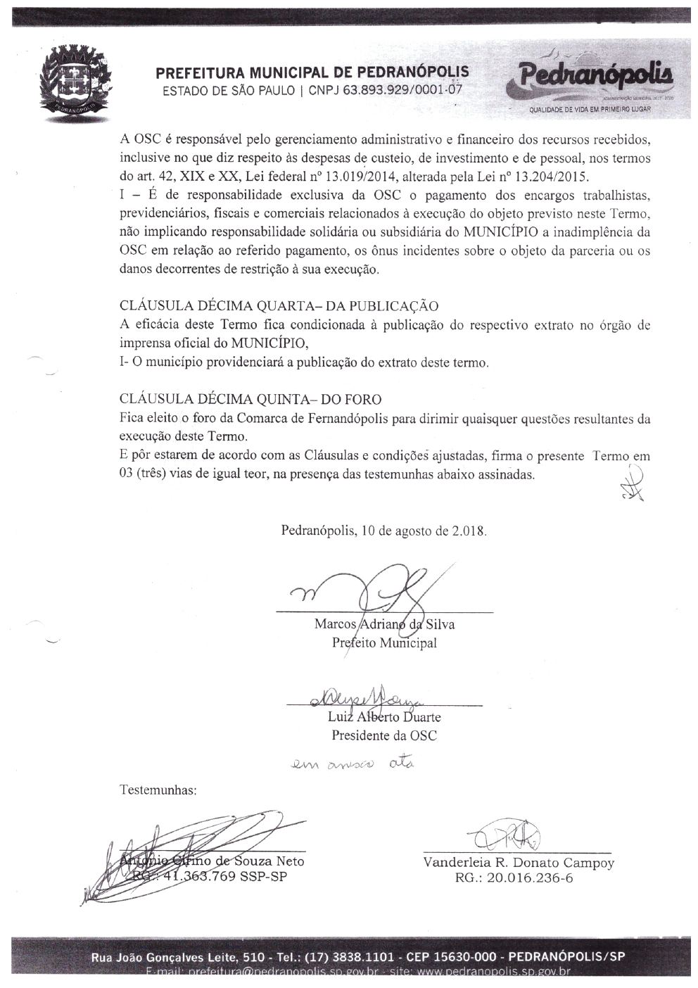Página 9 de Prestação de Contas Anual — Pedranópolis — 2020 — Volume 3