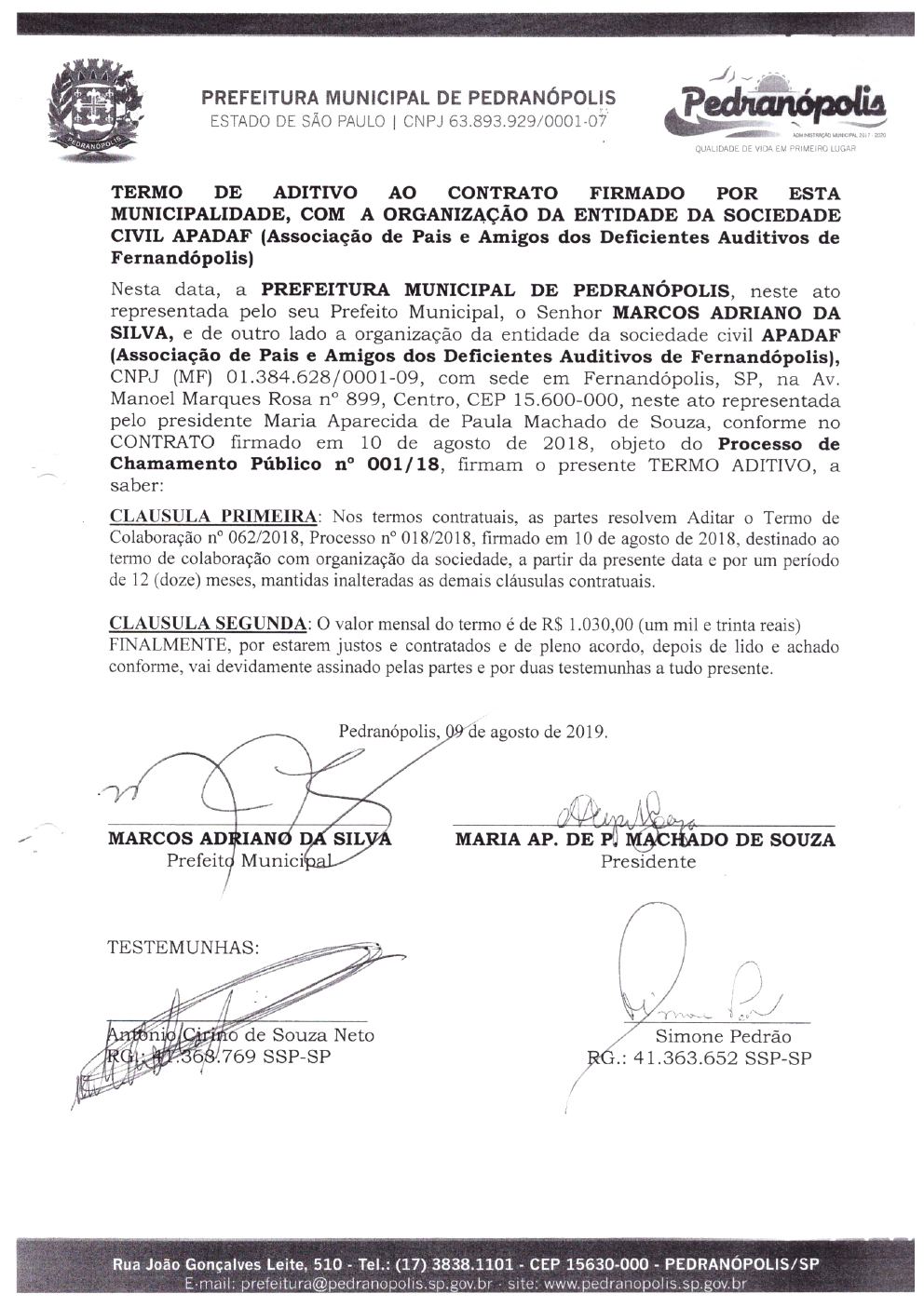 Página 10 de Prestação de Contas Anual — Pedranópolis — 2020 — Volume 3
