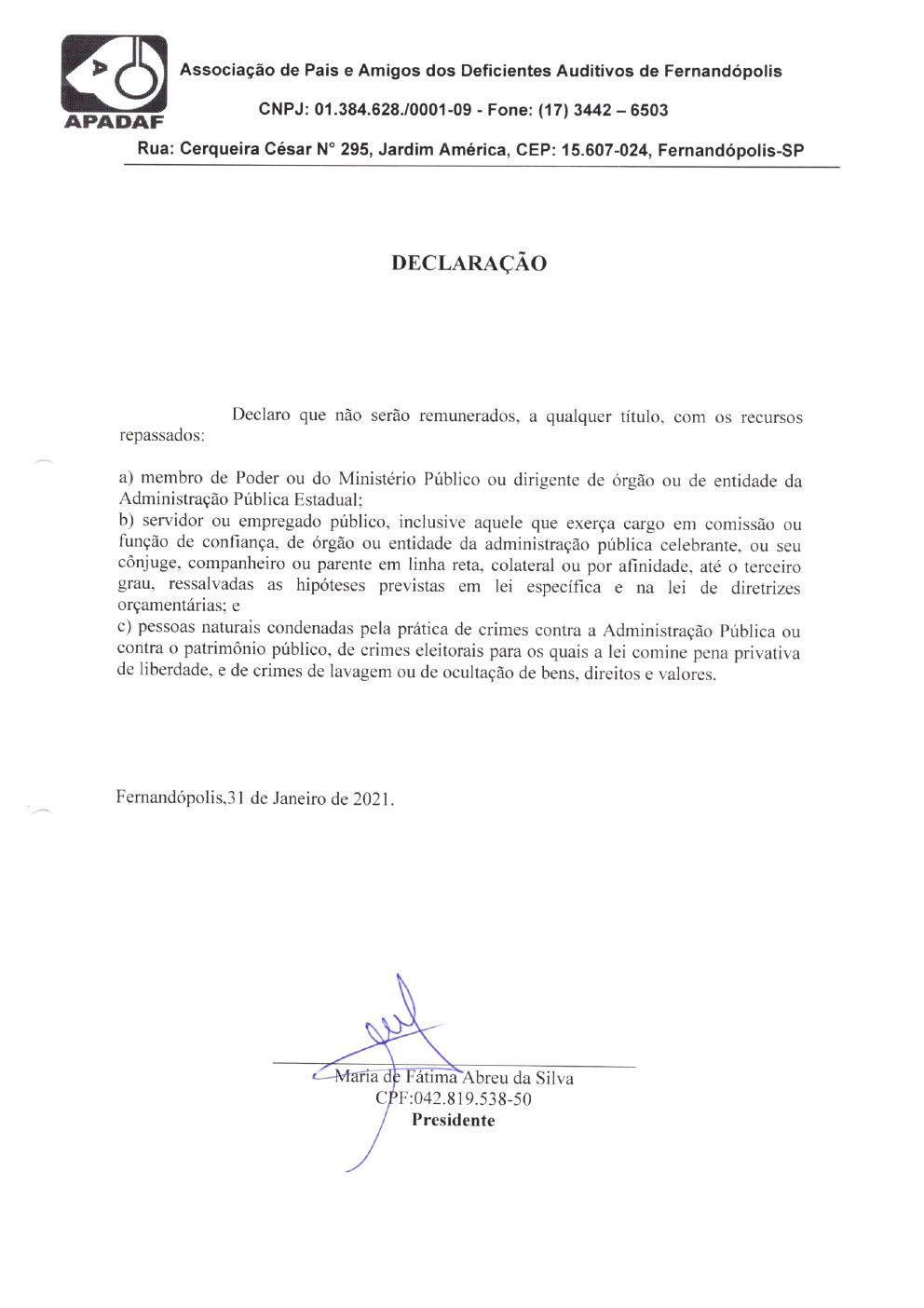 Página 17 de Prestação de Contas Anual — Pedranópolis — 2020 — Volume 4 (Extratos e Comprovantes)