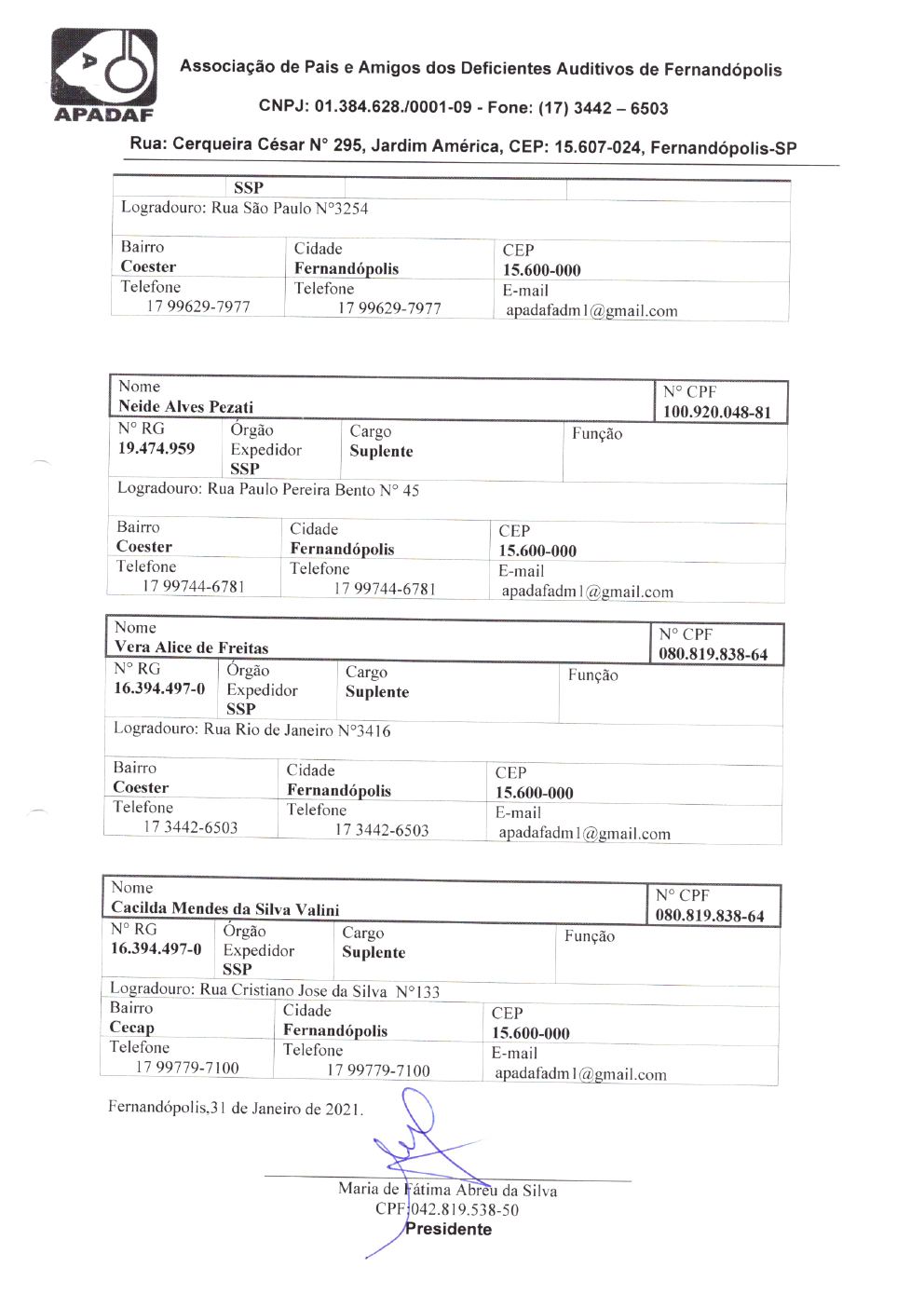 Página 21 de Prestação de Contas Anual — Pedranópolis — 2020 — Volume 4 (Extratos e Comprovantes)