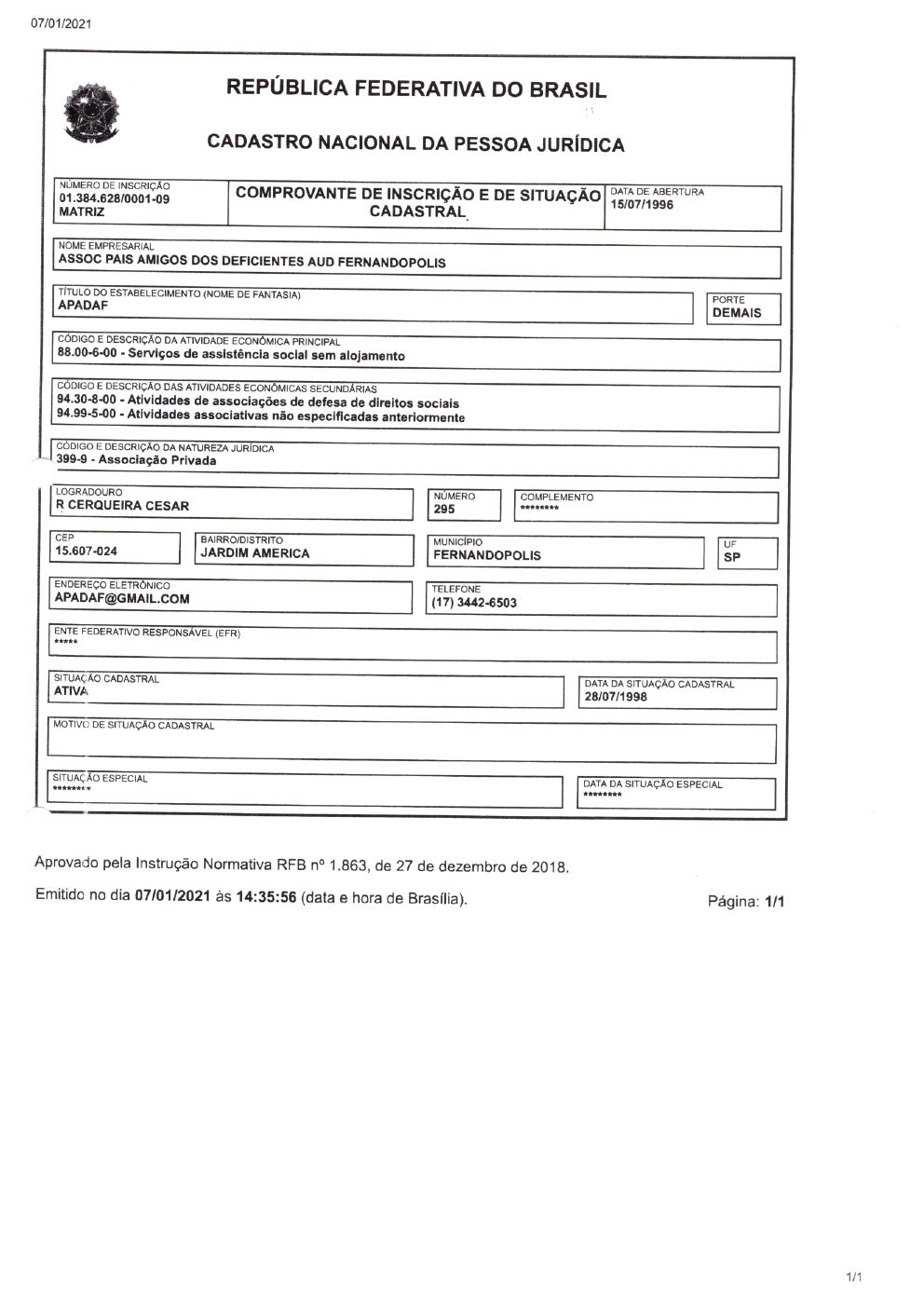 Página 27 de Prestação de Contas Anual — Pedranópolis — 2020 — Volume 4 (Extratos e Comprovantes)