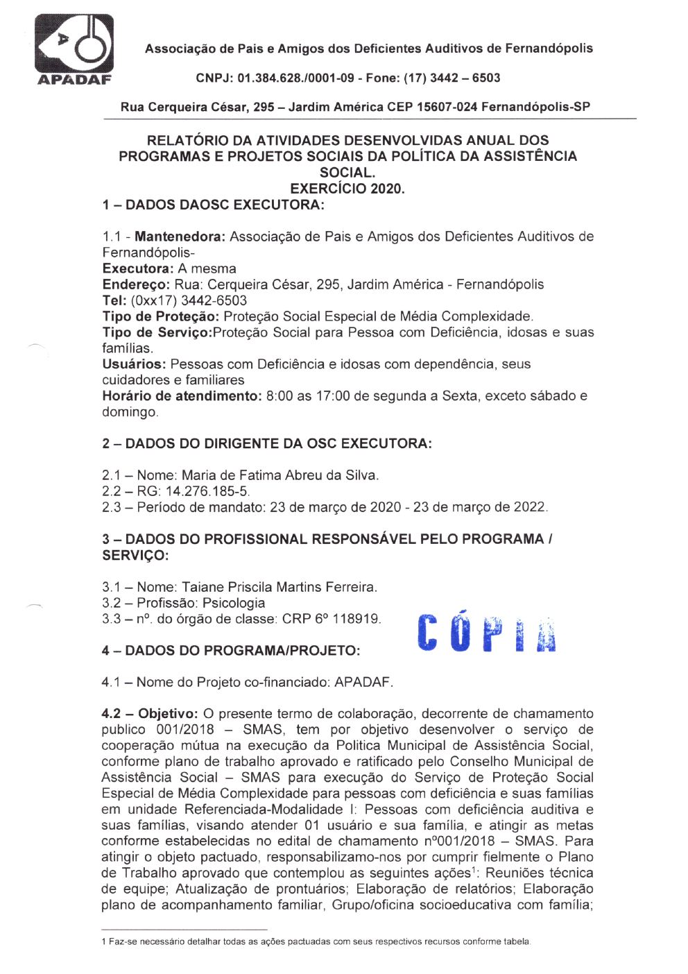 Página 40 de Prestação de Contas Anual — Pedranópolis — 2020 — Volume 4 (Extratos e Comprovantes)