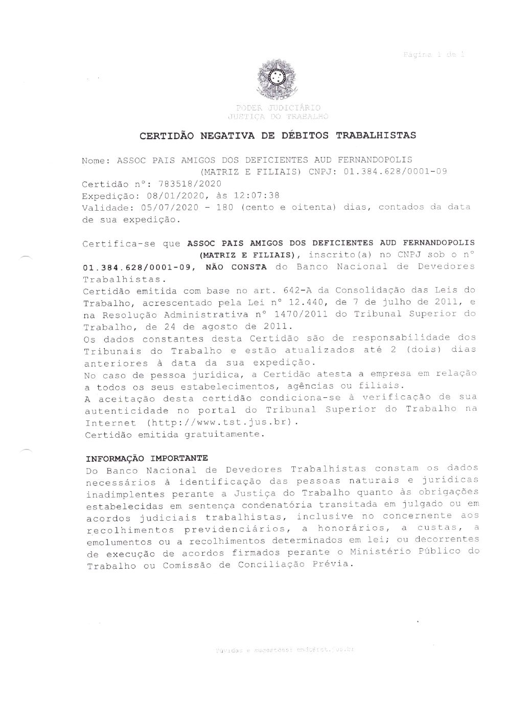 Página 4 de Prestação de Contas Anual — Meridiano — 2019 — Volume 2 (Documentos Institucionais)