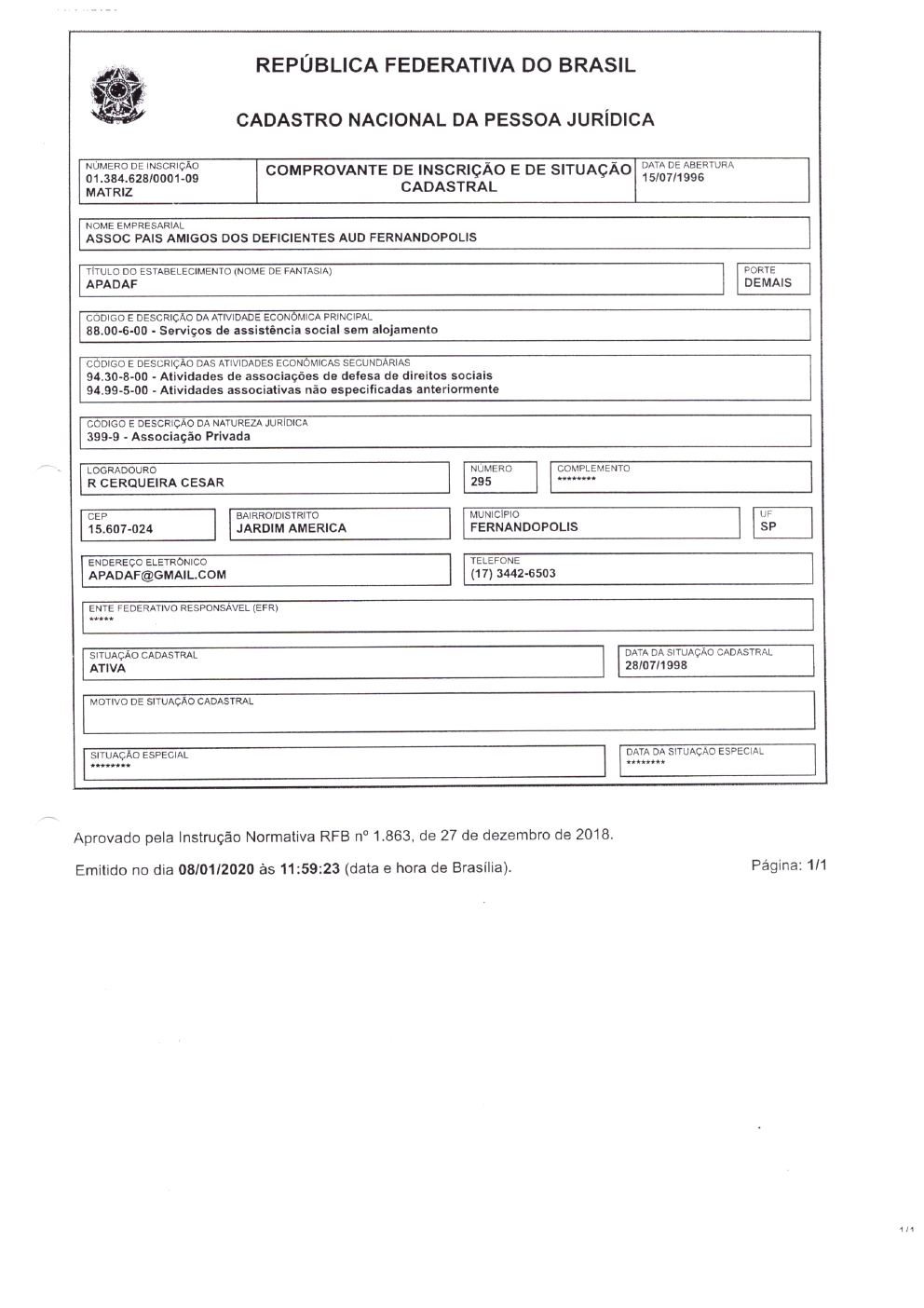 Página 7 de Prestação de Contas Anual — Meridiano — 2019 — Volume 2 (Documentos Institucionais)