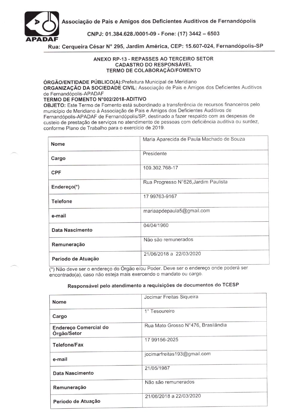 Página 15 de Prestação de Contas Anual — Meridiano — 2019 — Volume 2 (Documentos Institucionais)