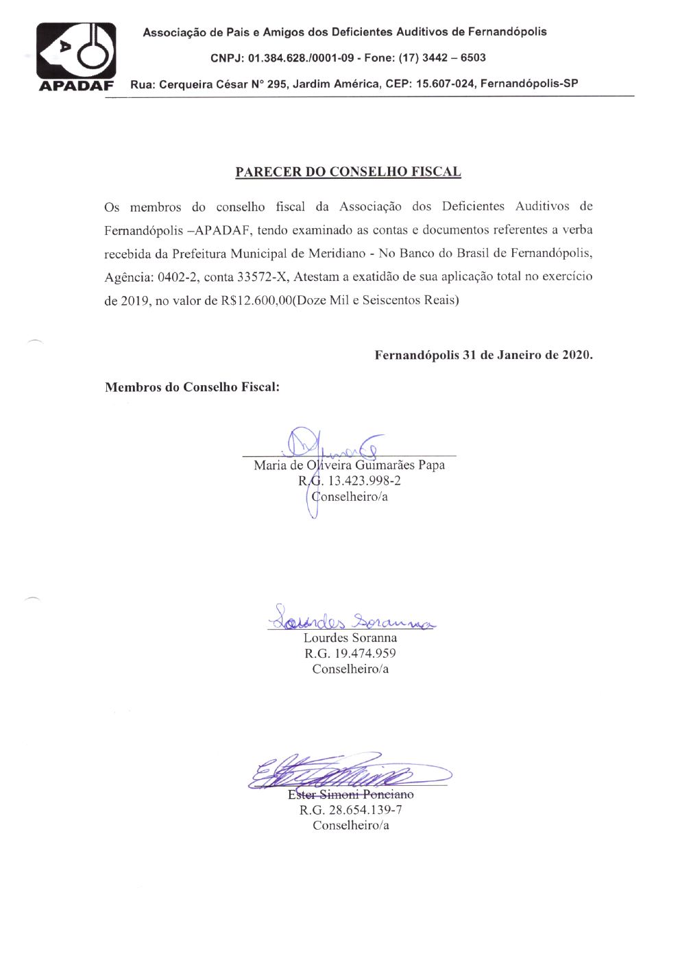 Página 31 de Prestação de Contas Anual — Meridiano — 2019 — Volume 2 (Documentos Institucionais)