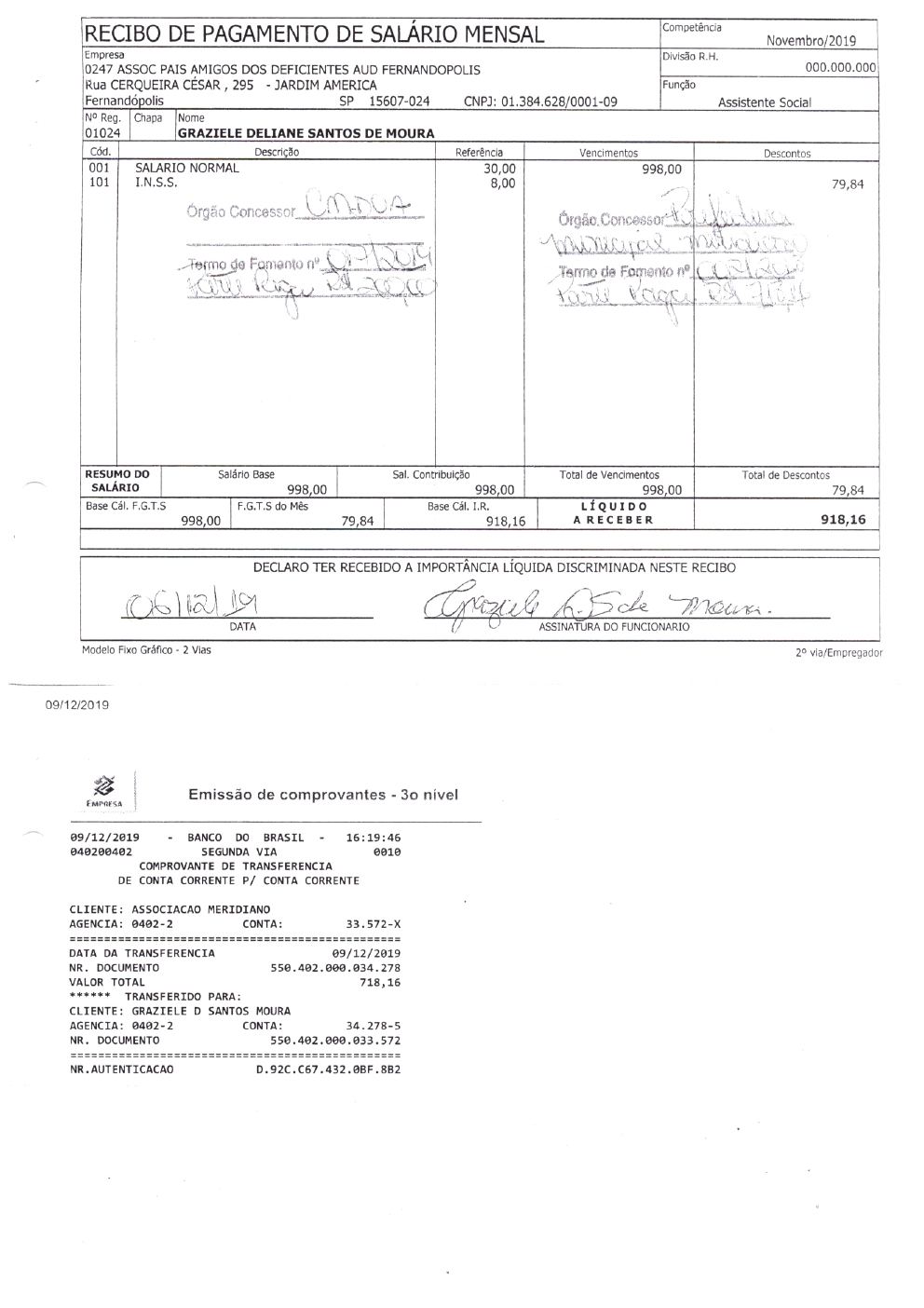 Página 24 de Prestação de Contas Anual — Meridiano — 2019 — Volume 3 (Extratos e Comprovantes)