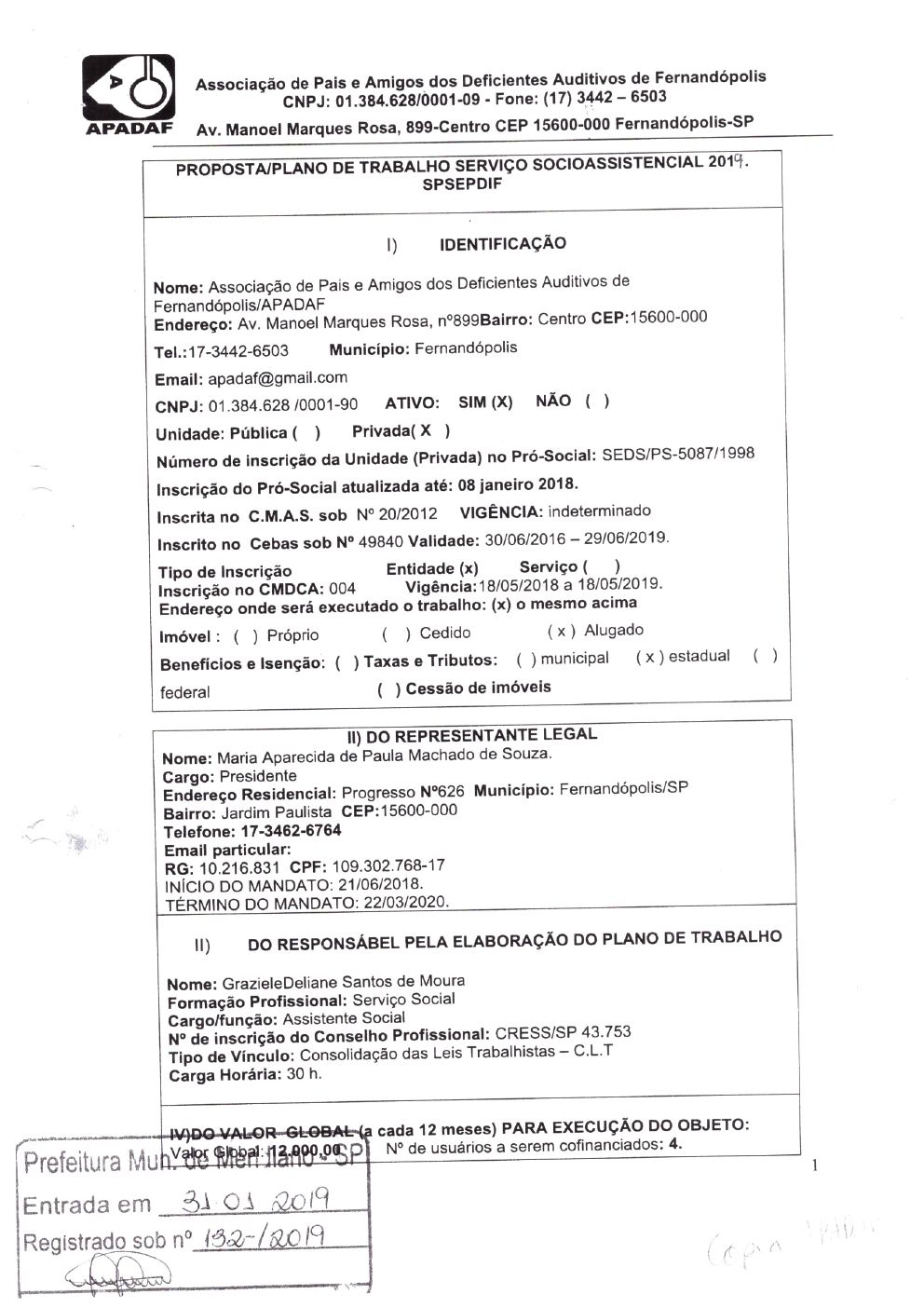 Página 3 de Prestação de Contas Anual — Meridiano — 2020 — Volume 1