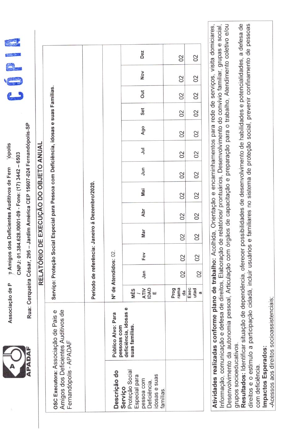 Página 32 de Prestação de Contas Anual — Meridiano — 2020 — Volume 2 (Recibos e Comprovantes)