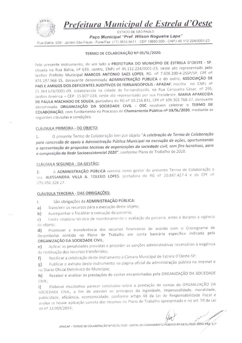 Página 10 de Prestação de Contas Anual — Estrela d'Oeste — 2020
