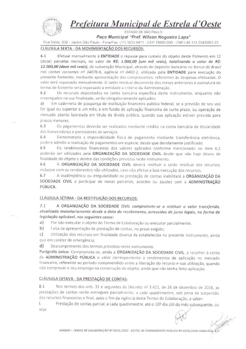 Página 13 de Prestação de Contas Anual — Estrela d'Oeste — 2020