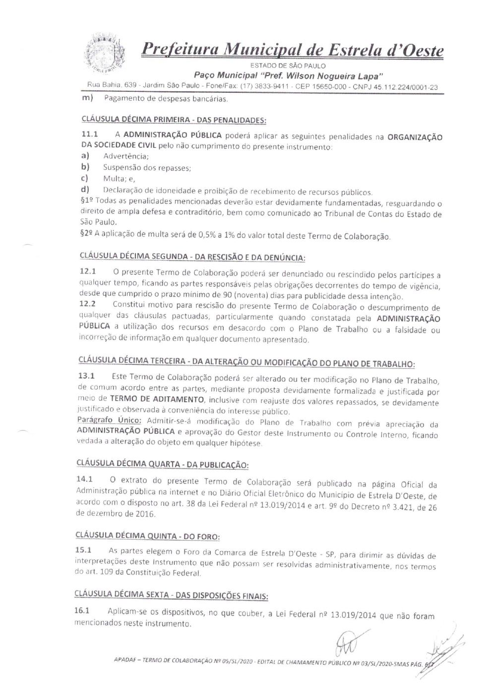 Página 15 de Prestação de Contas Anual — Estrela d'Oeste — 2020