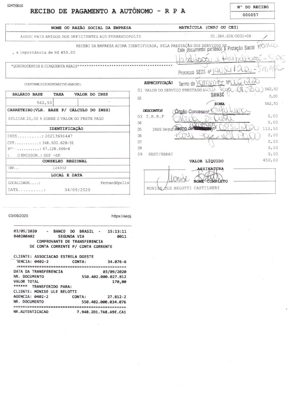 Página 34 de Prestação de Contas Anual — Estrela d'Oeste — 2020