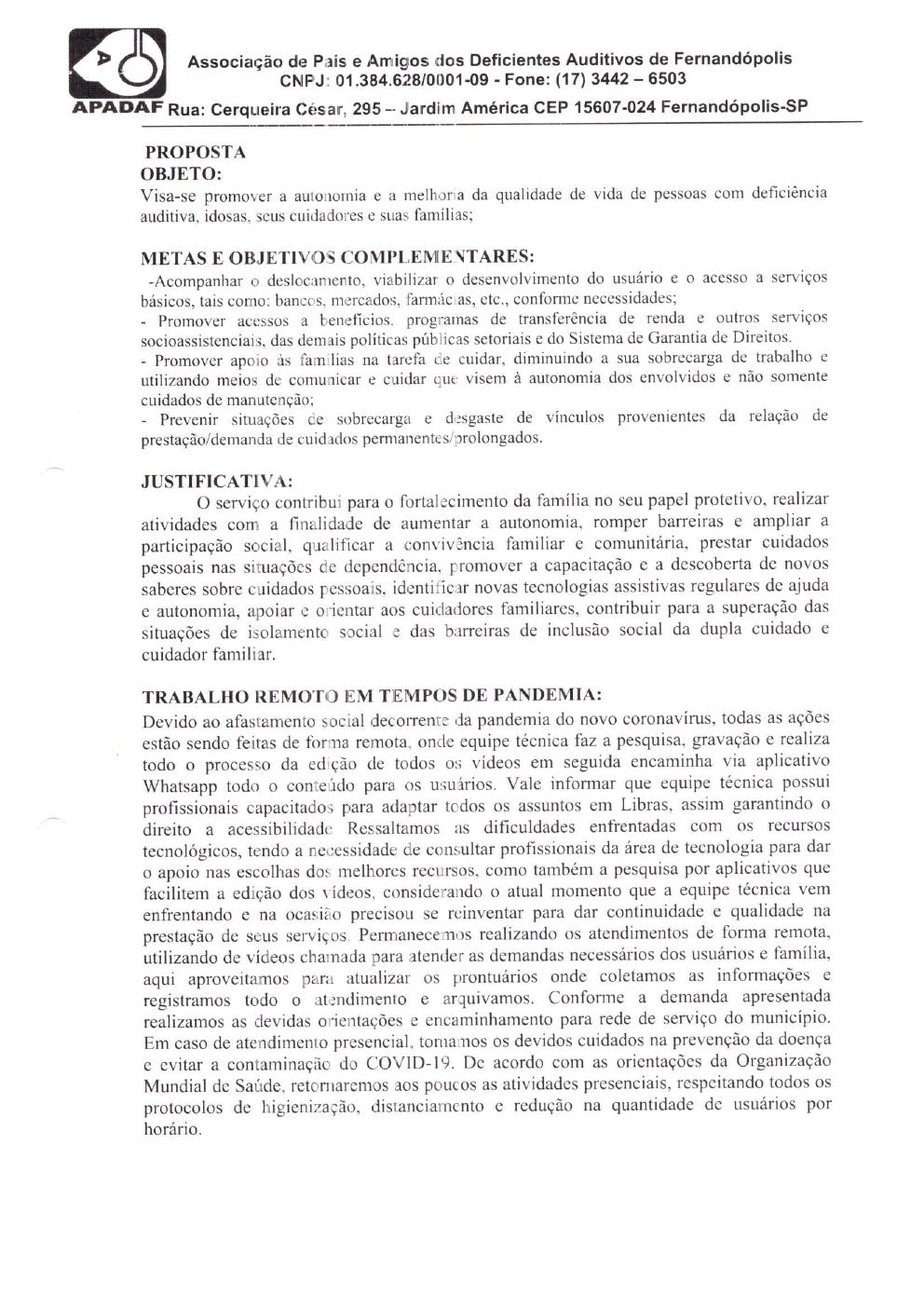 Página 3 de Prestação de Contas Anual — Estrela d'Oeste — 2021