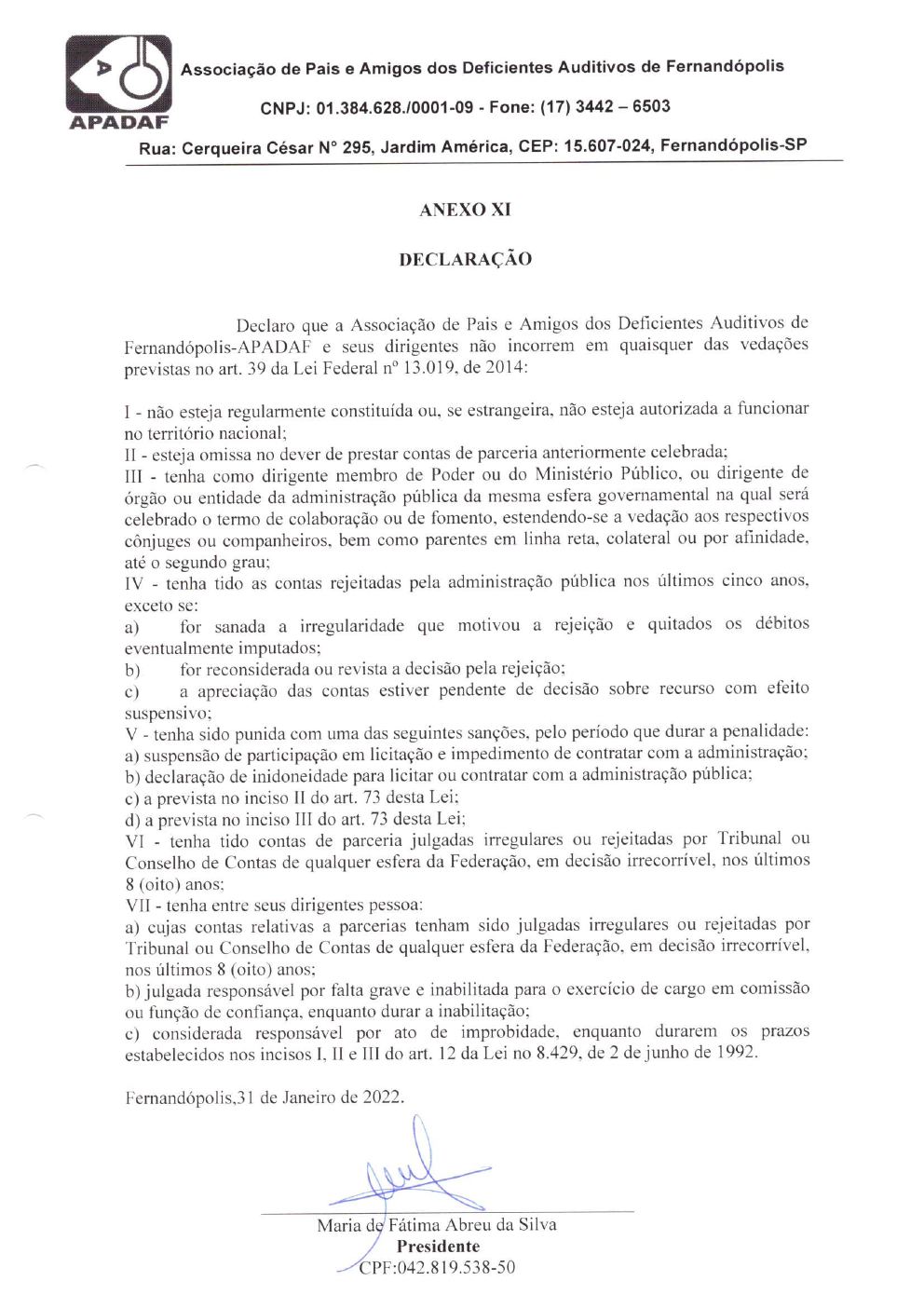 Página 14 de Prestação de Contas Anual — Estrela d'Oeste — 2021