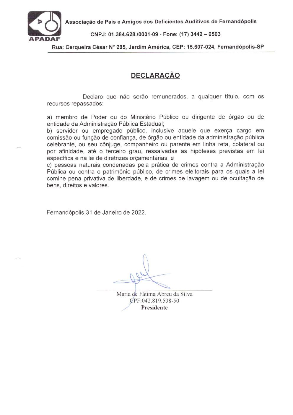 Página 15 de Prestação de Contas Anual — Estrela d'Oeste — 2021