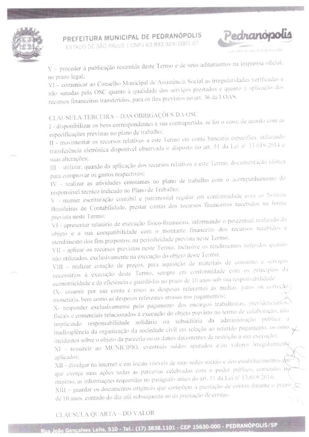 Página 6 de Prestação de Contas Anual — Pedranópolis — 2021 — Volume 1