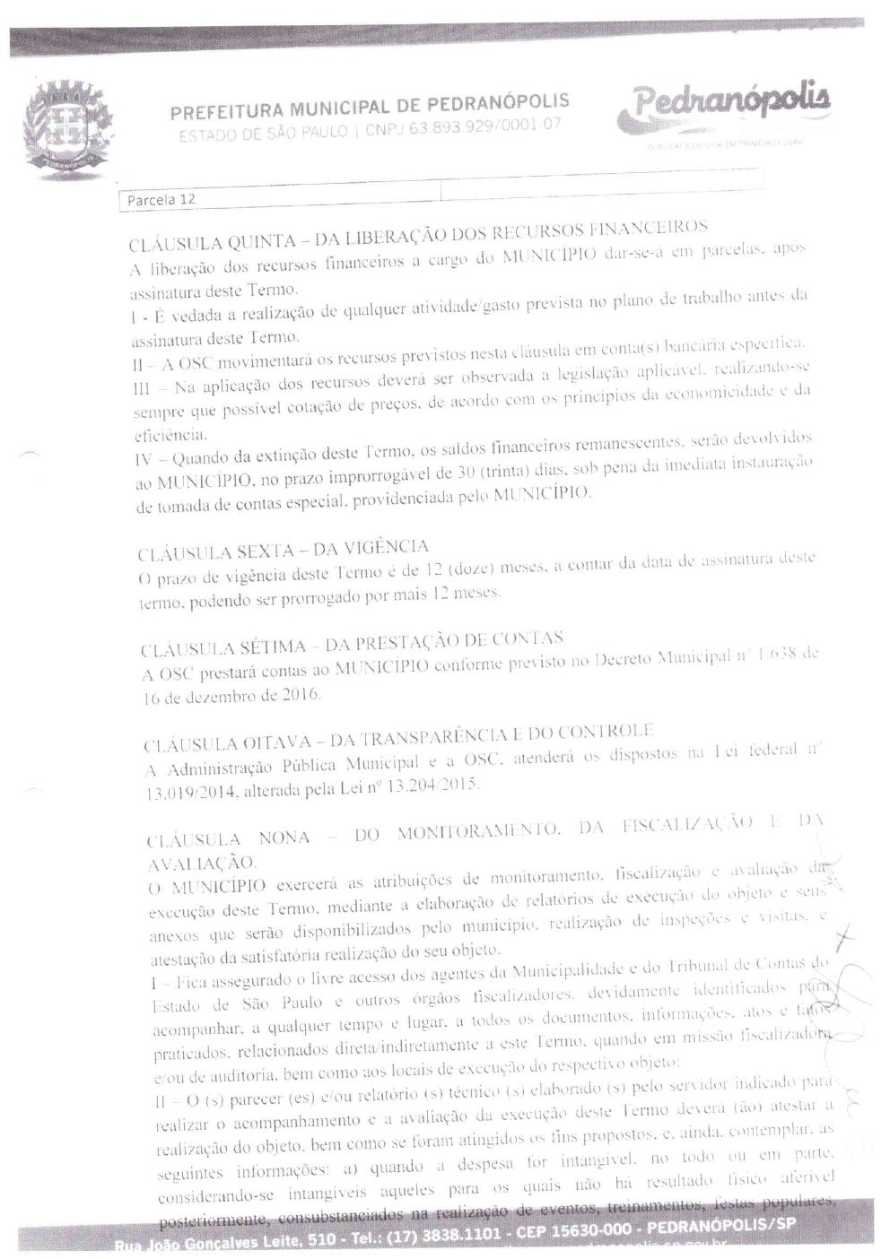 Página 8 de Prestação de Contas Anual — Pedranópolis — 2021 — Volume 1