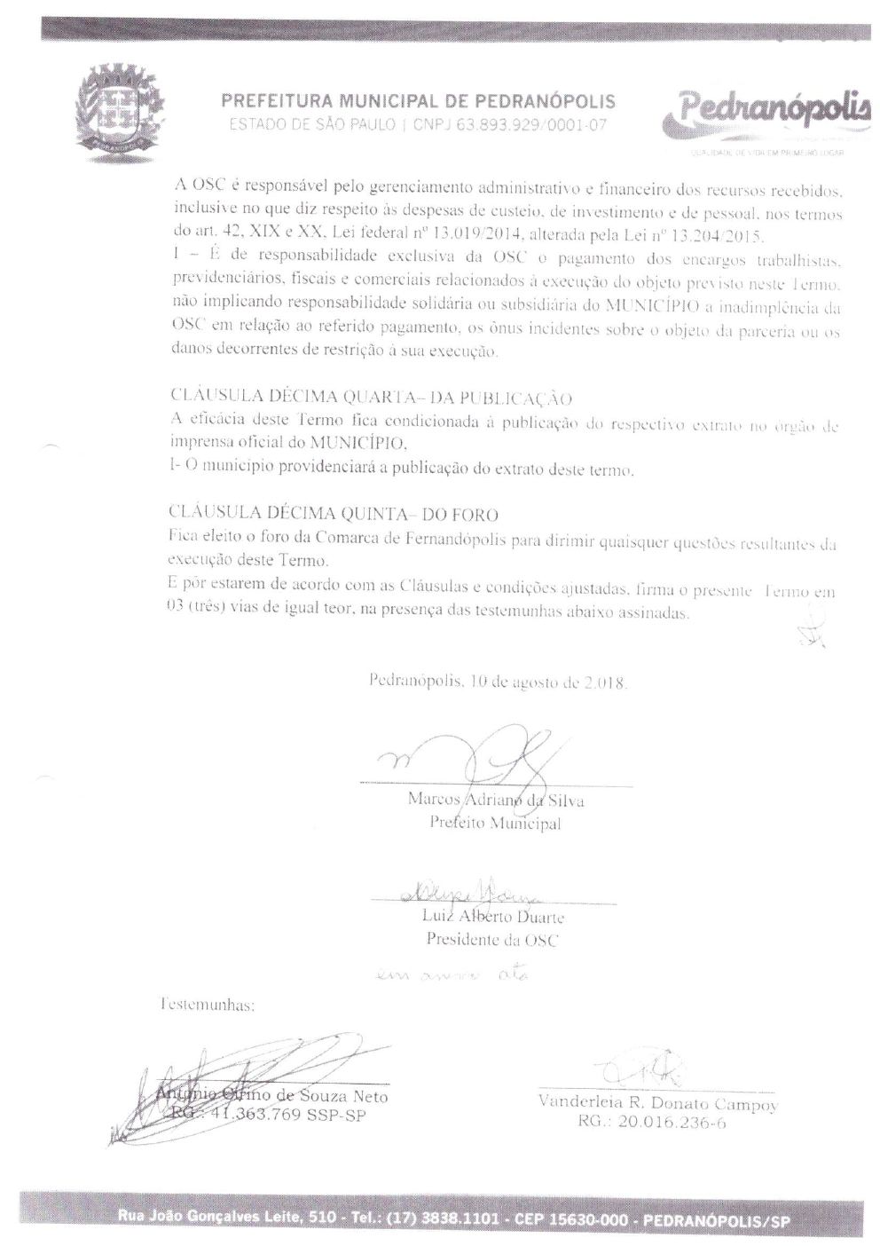 Página 10 de Prestação de Contas Anual — Pedranópolis — 2021 — Volume 2