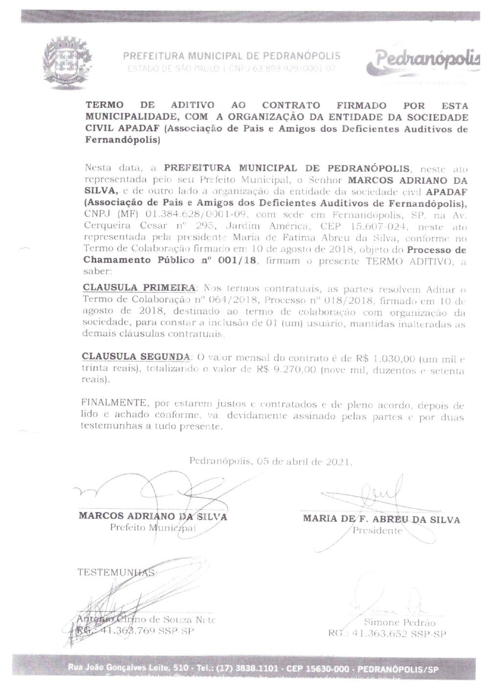 Página 14 de Prestação de Contas Anual — Pedranópolis — 2021 — Volume 2