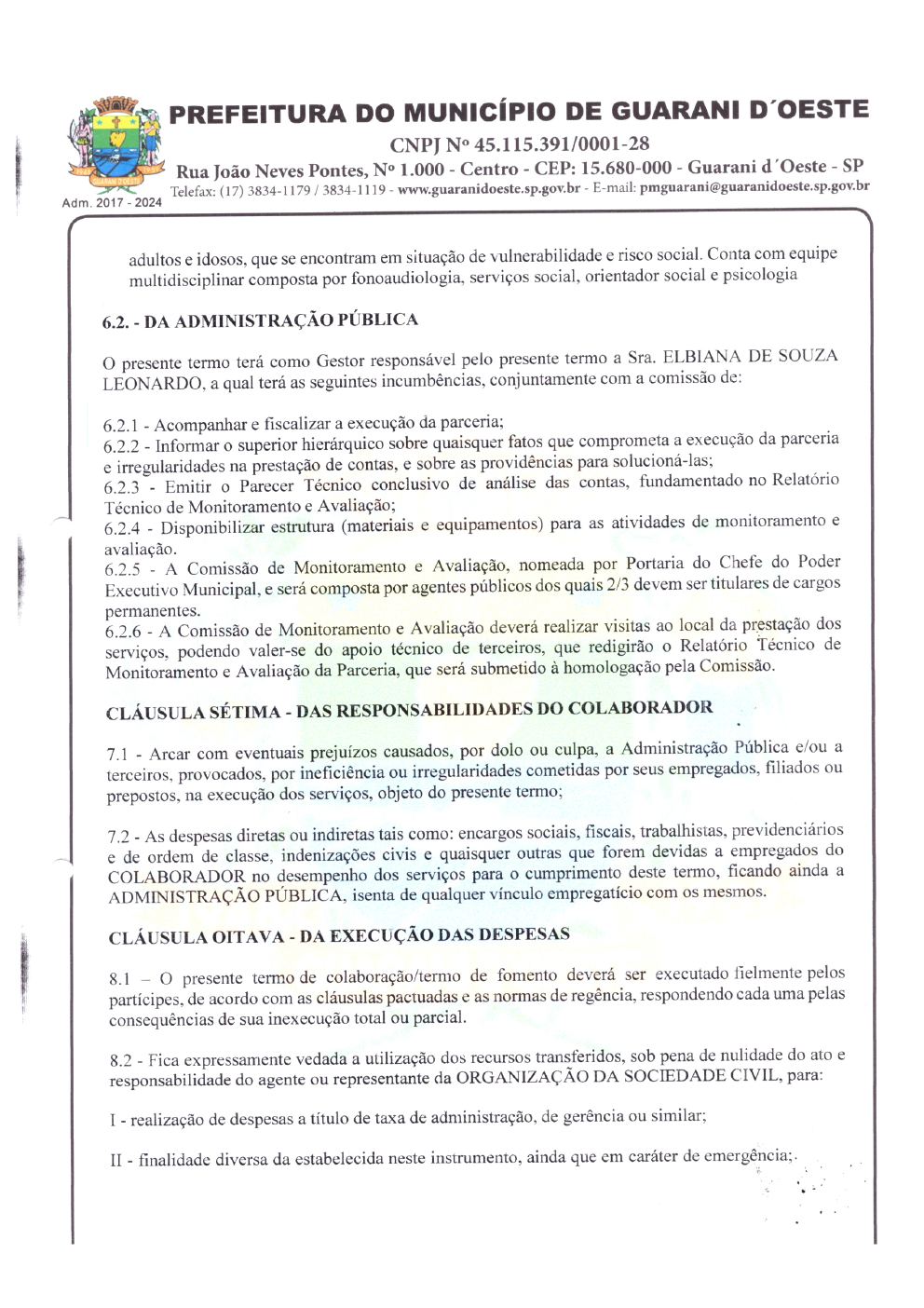 Página 3 de Termo de Fomento nº 056/2022 — Guarani d'Oeste — 2022