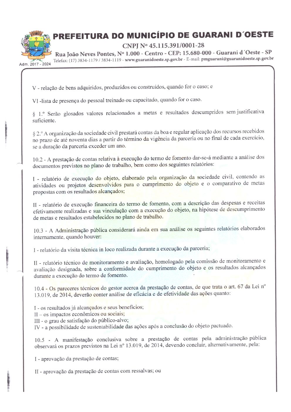 Página 6 de Termo de Fomento nº 056/2022 — Guarani d'Oeste — 2022
