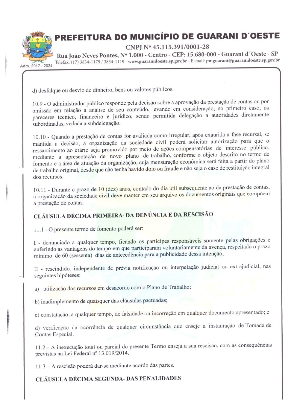 Página 8 de Termo de Fomento nº 056/2022 — Guarani d'Oeste — 2022