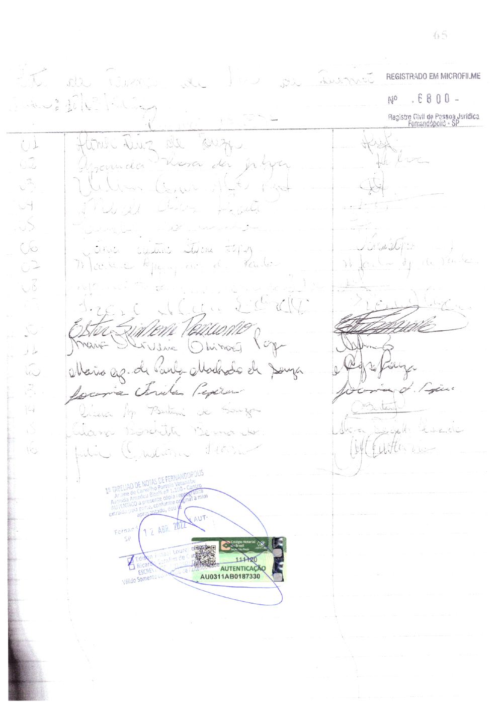 Página 3 de Ata da 238ª Assembleia Geral Ordinária — Eleição da Diretoria — 2022