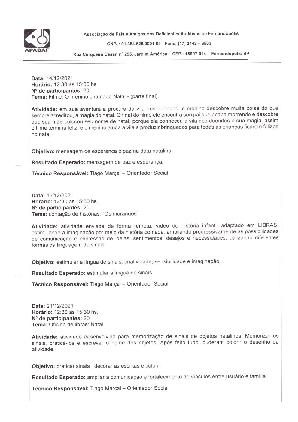 Página 8 de Prestação de Contas Mensal — Habilitação e Reabilitação — 12ª Parcela — Janeiro/2022