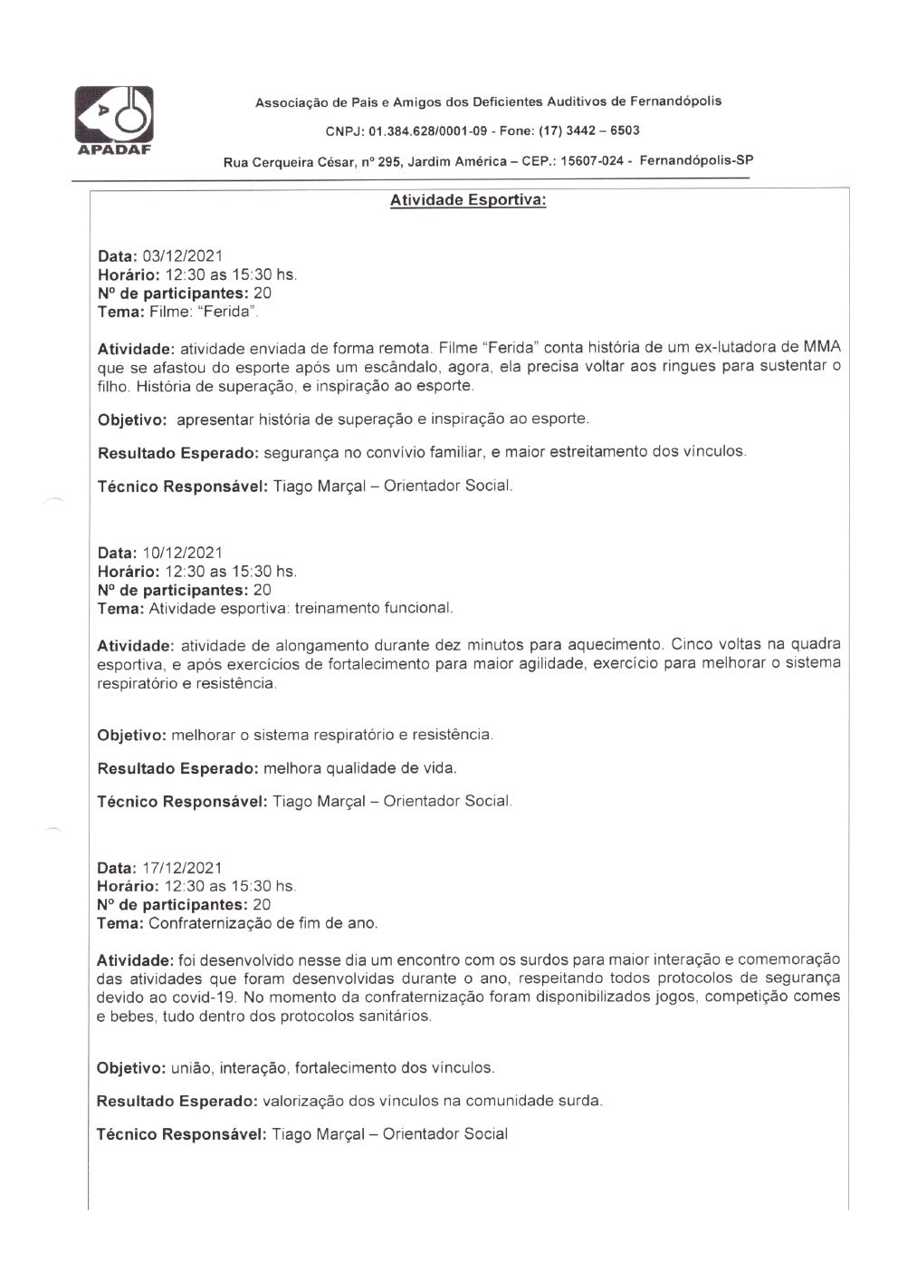 Página 13 de Prestação de Contas Mensal — Habilitação e Reabilitação — 12ª Parcela — Janeiro/2022