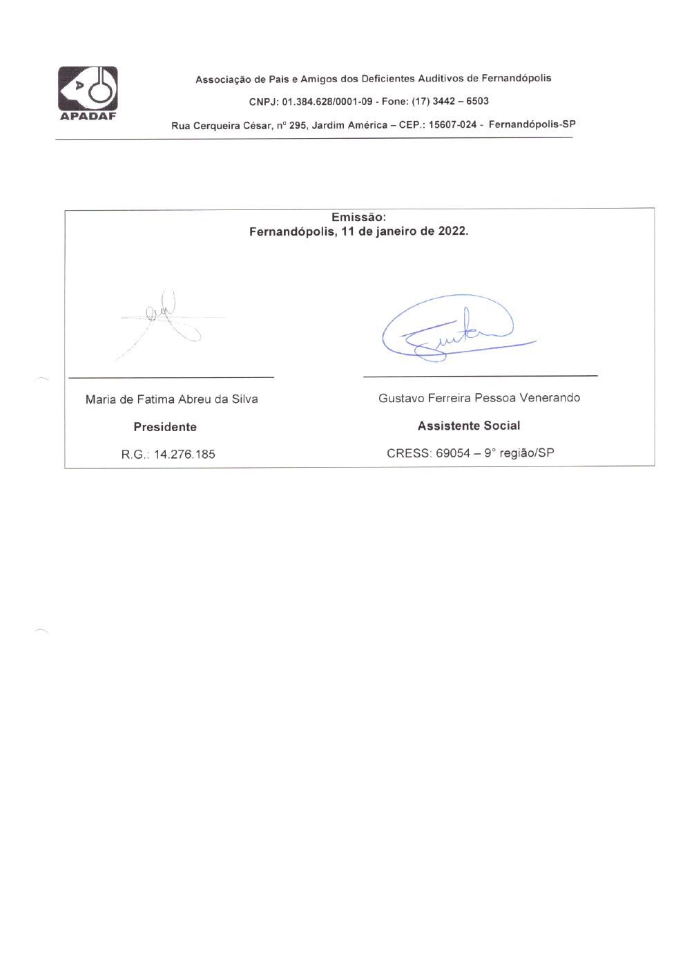 Página 17 de Prestação de Contas Mensal — Habilitação e Reabilitação — 12ª Parcela — Janeiro/2022