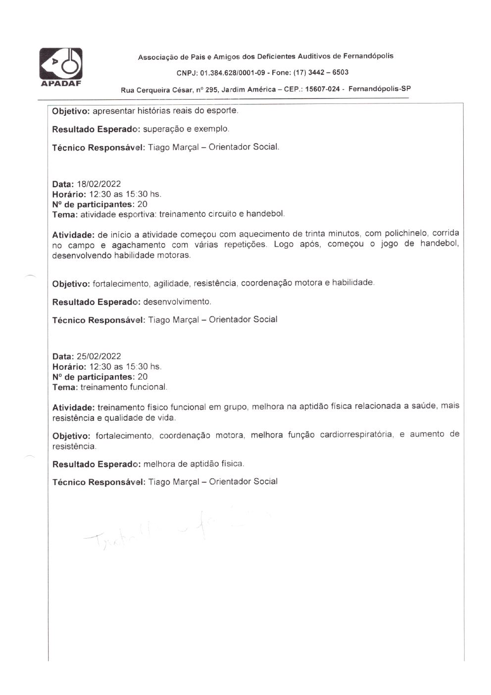 Página 12 de Prestação de Contas Mensal — Habilitação e Reabilitação — 2ª Parcela — Março/2022